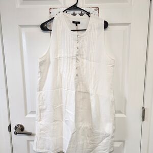 Quince White Sleeveless Dress Cottage Core